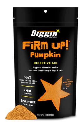 Diggin Your Dog Firm Up! Pumpkin Apple Pectin Fiber Supplement (1 oz)