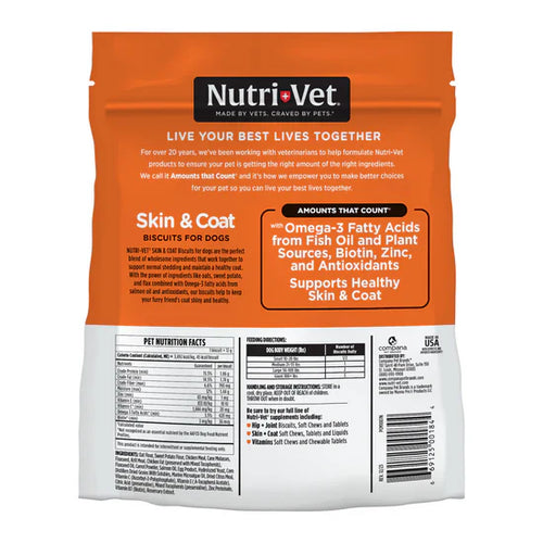 Nutri-Vet Skin & Coat Functional Biscuits for Dogs