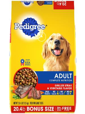 PEDIGREE® Dry Dog Food Adult Grilled Steak & Vegetable Flavor (44 Lb)