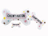 Haute Diggity White Chewy Vuiton Bone Toy (Small)