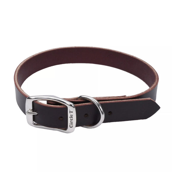 Coastal Pet Products Circle T Latigo Leather Town Dog Collar 3/4