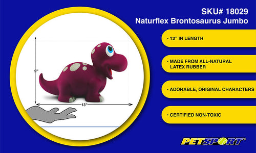 Petsport Naturflex Jumbo Brontosaurus Dog Toy (Jumbo)