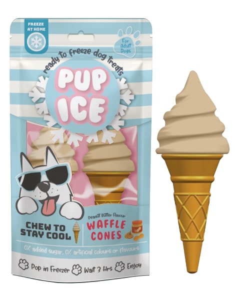 Ethical Pet Spot Waffle Cone Vanilla & Peanut Butter Flavor Dog Treats (2 Pack)