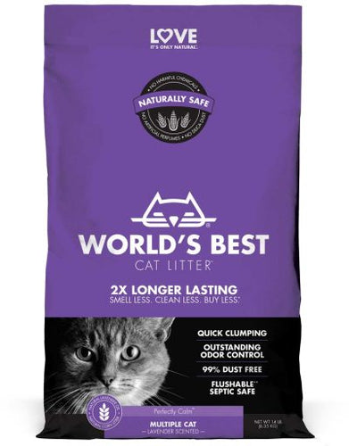 World's Best Lavender Scented Multiple Cat Clumping Formula Cat Litter (8-lb)