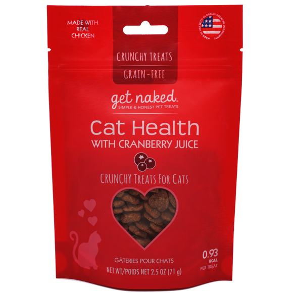 Get Naked Cat Health with Cranberry Juice Crunchy Treats (2.5-oz)