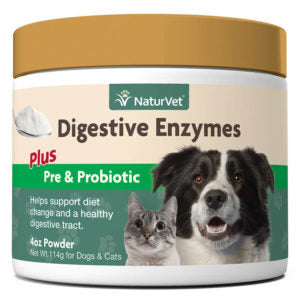 NaturVet Enzymes & Probiotics Digestive Tract Aid For Pets (4.0 oz)