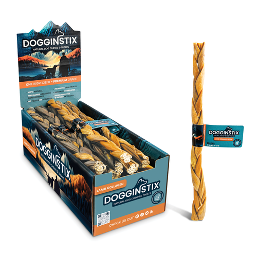 Dogginstix Braided Lamb Collagen 12 (12)