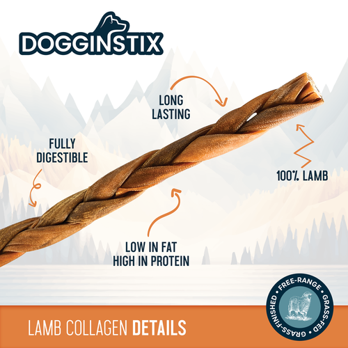 Dogginstix Braided Lamb Collagen 12 (12)