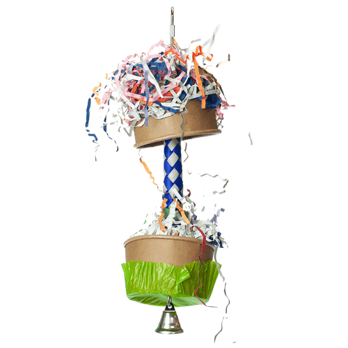 A&E Cage Foraging Cupcake Bird Toy (11”x3.5”x3.5”)