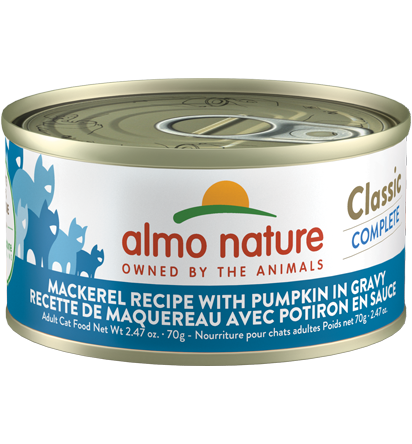 Almo Nature Classic Complete Mackerel Recipe with Pumpkin in gravy (2.47 oz)