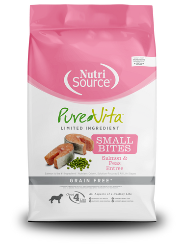 NutriSource® PureVita™ Limited Ingredient Small Bites Grain Free Salmon & Peas Recipe Dog Food