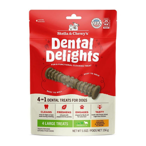 Stella & Chewy's Large Dental Delights Chicken & Parsley Flavor Treats for Dogs