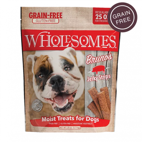 Wholesomes Bruno’s Pork Jerky Sticks For Dogs (25 Oz)