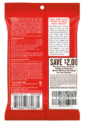 Stella & Chewy's Freeze Dried Raw Stella's Super Beef Meal Mixers (1 Oz)