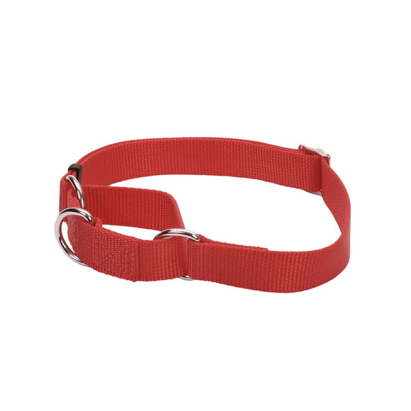Coastal Pet Products No! Slip Martingale Adjustable Dog Collar (Red, 5/8