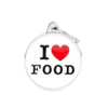 MyFamily Charms Big I Love Food ID Tag