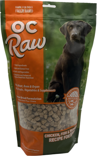OC Raw Dog Freeze Dried Chicken, Fish & Produce Meaty Rox