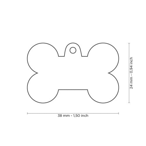 MyFamily Basic Handmade Big Lilac Bone ID Tag