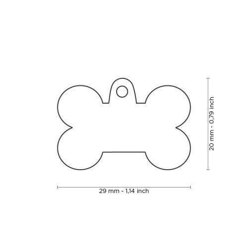 MyFamily Basic Handmade Small Pink Bone ID Tag