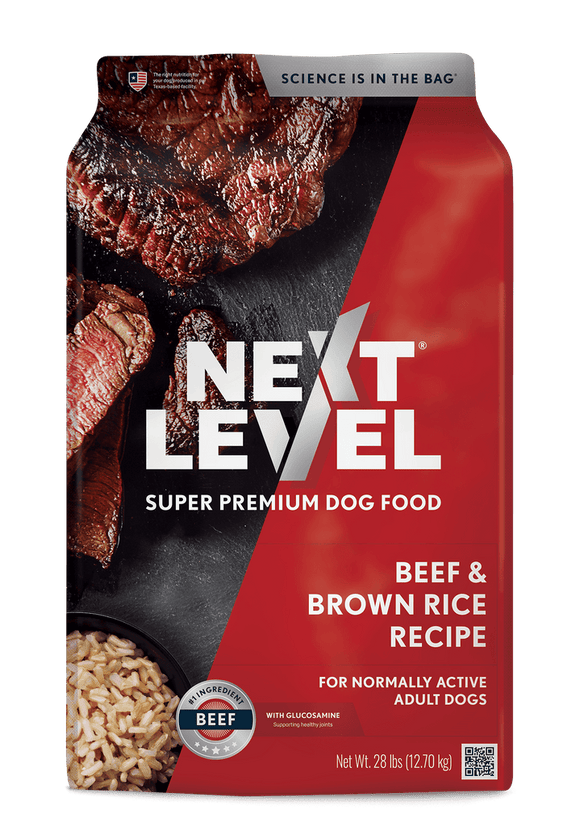 Next Level Beef & Brown Rice Recipe Super Premium Dog Food