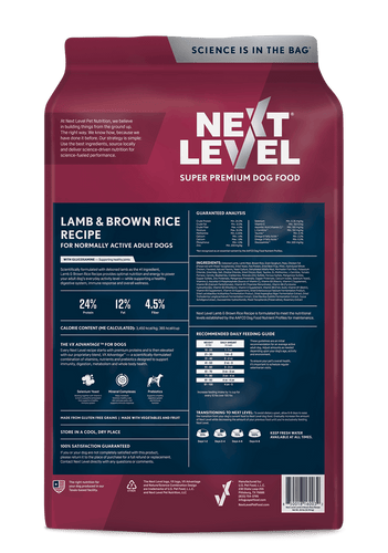 Next Level Super Premium Dog Food Lamb & Brown Rice Recipe