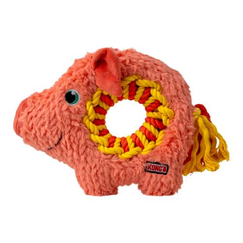 KONG Ringaroos Pig Dog Toy
