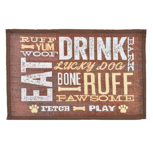 Loving Pets Bella Pet Food & Water Mats Multi Pup Fashion