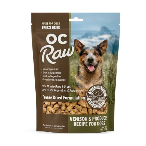 OC Raw Freeze Dried Meaty Rox Venison & Produce Dog Food