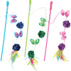 SPOT BUTTERFLY MYLAR WAND (16 IN, ASSORTED)