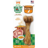 NYLABONE HEALTHY EDIBLES BROTH BONE NATURAL CHEW (Ham - Small 16 pack)