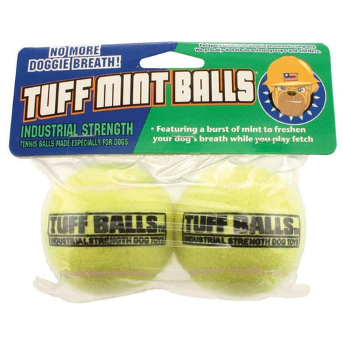 PETSPORT TUFF BALLS (2.5 IN-2 PK, YELLOW)