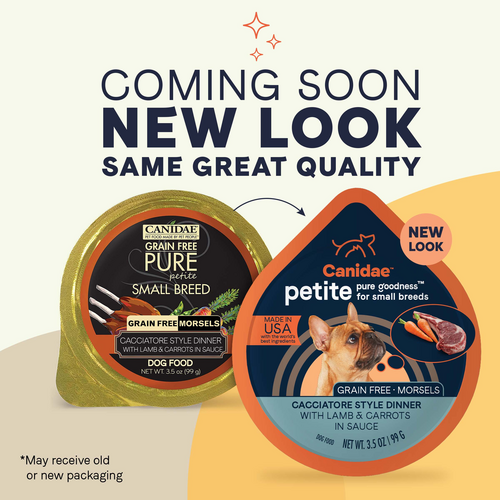 Canidae PURE Petite Grain Free, Limited Ingredient, Small Breed Wet Dog Food, Morsels Lamb and Carrots