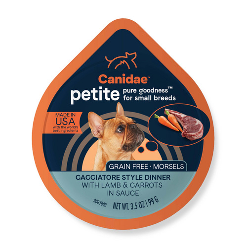 Canidae PURE Petite Grain Free, Limited Ingredient, Small Breed Wet Dog Food, Morsels Lamb and Carrots