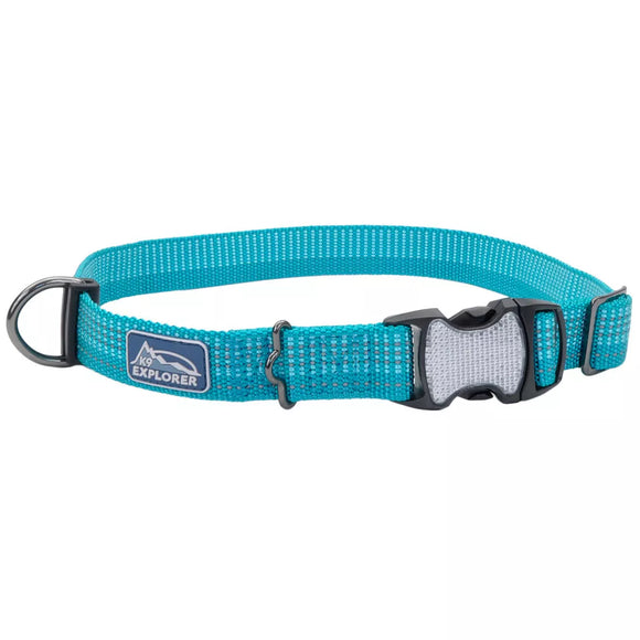 Coastal Pet Products K9 Explorer Brights Reflective Adjustable Dog Collar Ocean 5/8