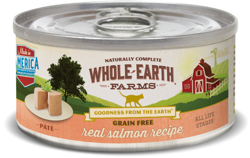 Whole Earth Farms Grain Free Real Salmon Recipe Canned Cat Food