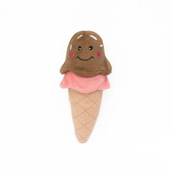 ZippyPaws NomNomz Plush Ice Cream Dog Toy