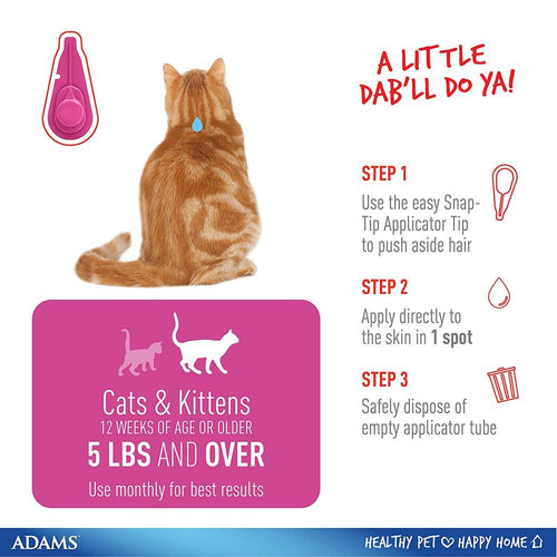 Adams Plus Spot On Flea & Tick For Cats Over 5lbs