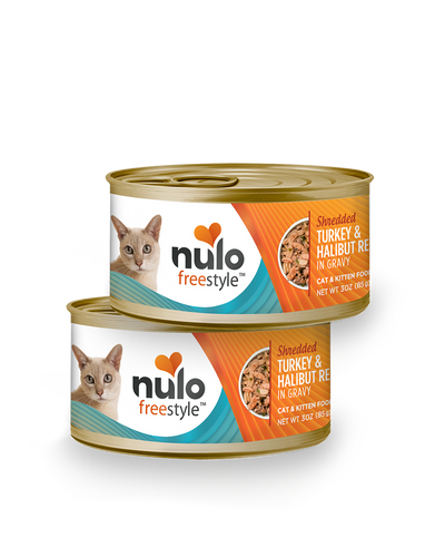 Nulo FreeStyle Shredded Turkey & Halibut Recipe in Gravy Cat & Kitten Food