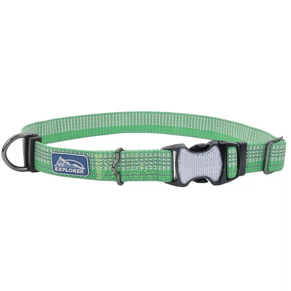 Coastal Pet Products K9 Explorer Brights Reflective Adjustable Dog Collar Meadow 5/8