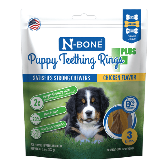 N-Bone® Puppy Teething Rings Plus Chicken Flavor
