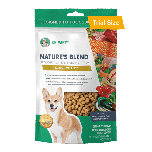 Dr. Marty Nature's Blend Active Vitality Seniors Freeze Dried Raw Dog Food (16 Oz)