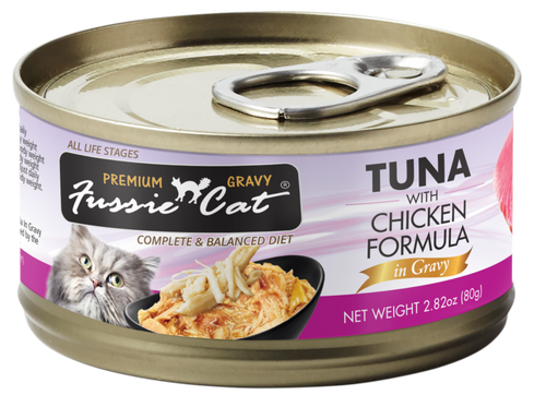 Fussie Cat Tuna with Chicken Formula in Gravy Cat Food (2.82 oz)