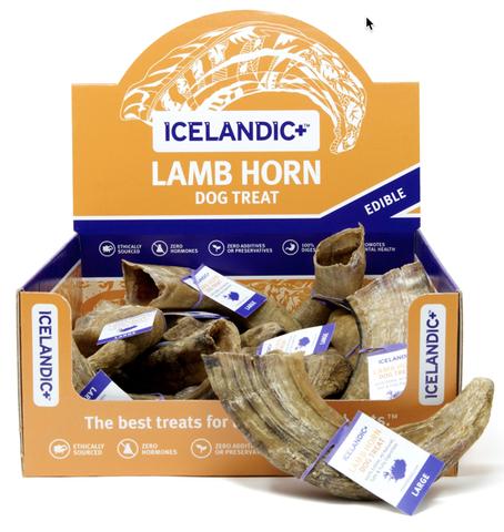 Icelandic+ Large Lamb Horn Dog Treat