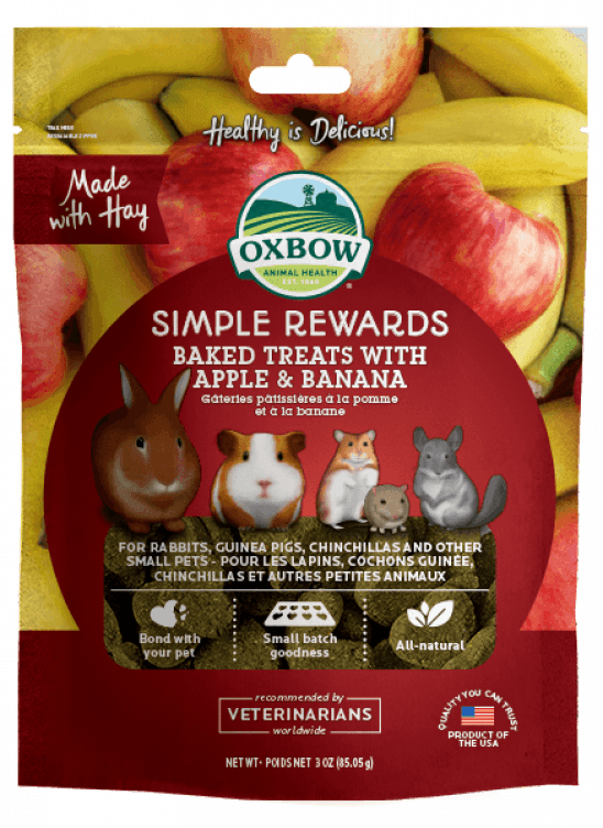 Oxbow Simple Rewards Baked Treats with Apple & Banana