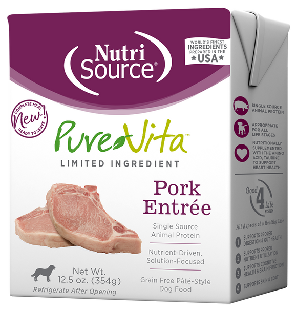 NutriSource® PureVita™ Pork Entrée Limited Ingredient Wet Dog Food