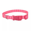 Coastal Pet Products Styles Adjustable Dog Collar Pink Dots 5/8