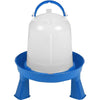 DOUBLE TUFF POULTRY WATERER WITH LEGS (3 QT, BLUE/WHITE)