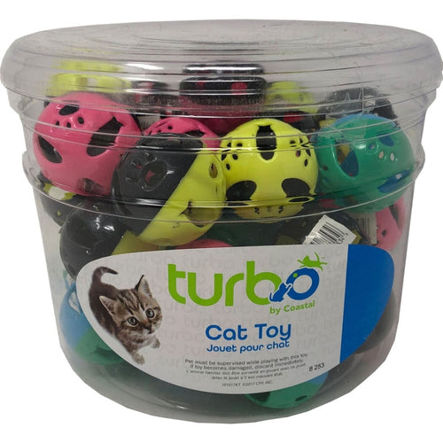 TURBO PLASTIC BALLS CAT TOY CANISTER