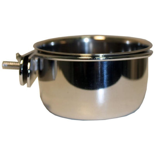 STAINLESS STEEL COOP CUP WITH BOLT HANGER